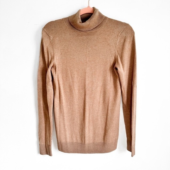 Amazon Essentials Camel Tan Neutral Turtleneck Pullover Sweater sz XS - Picture 4 of 7